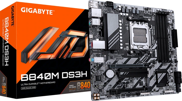 Материнська плата Gigabyte B840M DS3H (sAM5, AMD B840, PCI-Ex16) - зображення 4