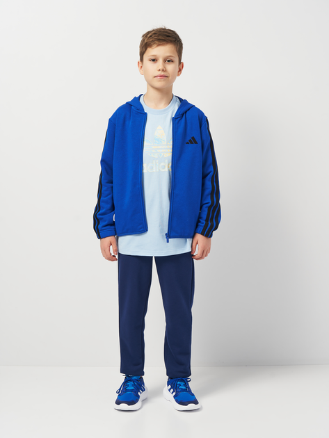 Подростковый спортивный костюм (толстовка + штаны) Adidas J 3S Ft Ts 220 JE0311 146-152 см Синий/Белый (4067901537772) 