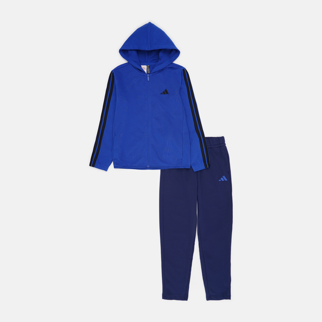 Детский спортивный костюм (толстовка + штаны) Adidas J 3S Ft Ts 220 JE0311 122-128 см Синий/Белый (4067901537826) - изображение 7