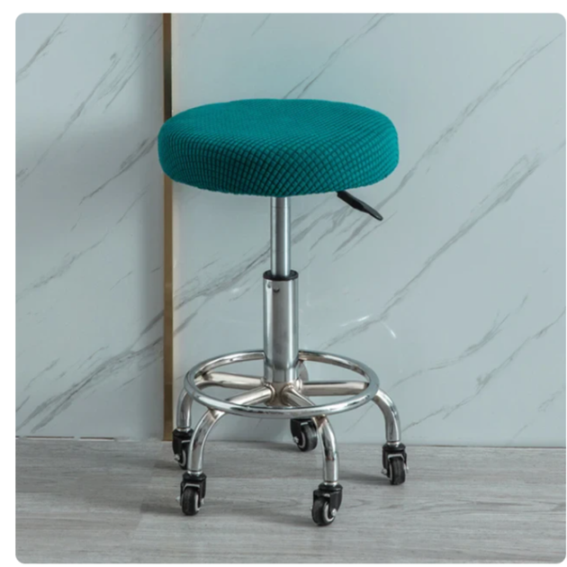 Круглий чохол на стілець Diana Textile Round Chair Ø 28-40 см, Бірюзовий - зображення 2