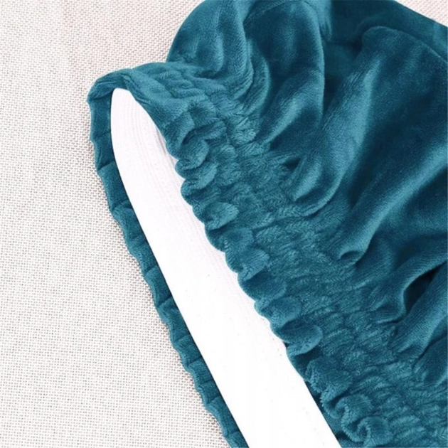 Захисний чохол на двомісний диван Велюровий Diana Textile Plush Velvet 145-185 см, 145-185 см, Бірюзовий - Фото 5 Захисний чохол на двомісний диван Велюровий Diana Textile Plush Velvet 145-185 см, 145-185 см, Бірюзовий - зображення 5