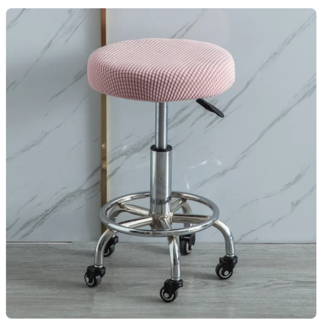 Круглий чохол на стілець Diana Textile Round Chair Ø 28-40 см, Світло рожевий - Фото 2 Круглий чохол на стілець Diana Textile Round Chair Ø 28-40 см, Світло рожевий - зображення 2