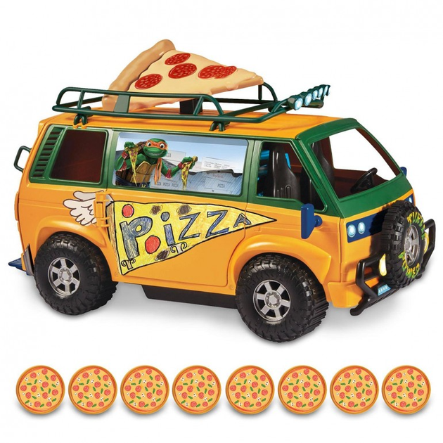 Транспортний засіб Giochi Preziosi Черепашки-ніндзя Фургон Pizzafire Van Vehicle (8056379151043) - зображення 3