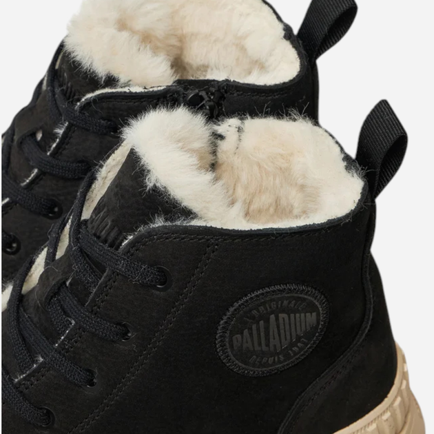 Жіночі зимові черевики високі Palladium Pallashock Zip Warm 74353-008-M 42 (8UK) 27 см Чорні (196660591832) - зображення 5