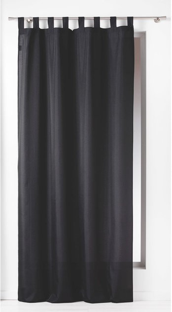 Штора на підтяжках Douceur d'interieur Essentiel 140 x 260 см чорна (3574386008327) - зображення 4