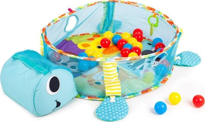 Mata edukacyjna dla dzieci Ecotoys duża Żółw 3 w 1 + piłki 88968 (5903089066552) - obraz 4