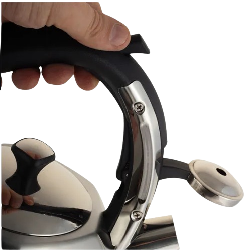 Чайник 3,2л нержавіюча сталь зі свистком з ручкою "soft-touch" 100307 Ofenbach - Фото 2 Чайник 3,2л нержавіюча сталь зі свистком з ручкою "soft-touch" 100307 Ofenbach - изображение 2