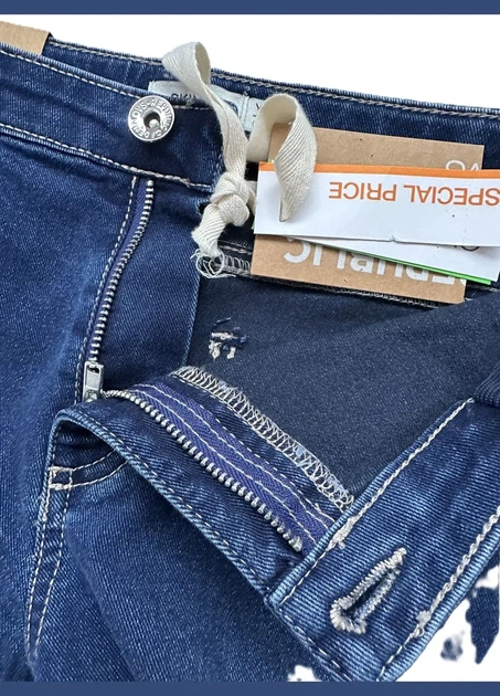 Джегінси-скінні дівчинки OVS Republic of Denim 2000-540 темно-сині 146см - Фото 4 Джегінси-скінні дівчинки OVS Republic of Denim 2000-540 темно-сині 146см - изображение 4