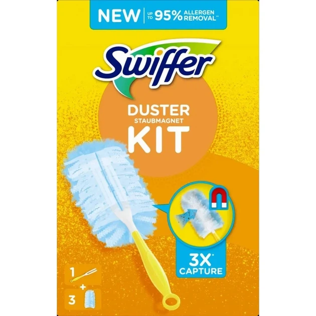 Щітка магніт Swiffer для прибирання пилу duster піпідастр із 3 змінними насадками - Фото 1 Щітка магніт Swiffer для прибирання пилу duster піпідастр із 3 змінними насадками - зображення 1