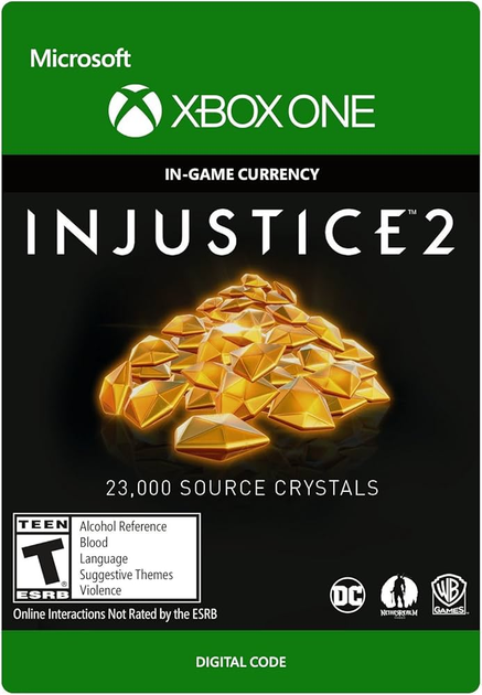 Карта поповнення Microsoft Xbox One Injustice 2: 23000 Source Crystals (Електронний код) (7F6-00160) - зображення 1