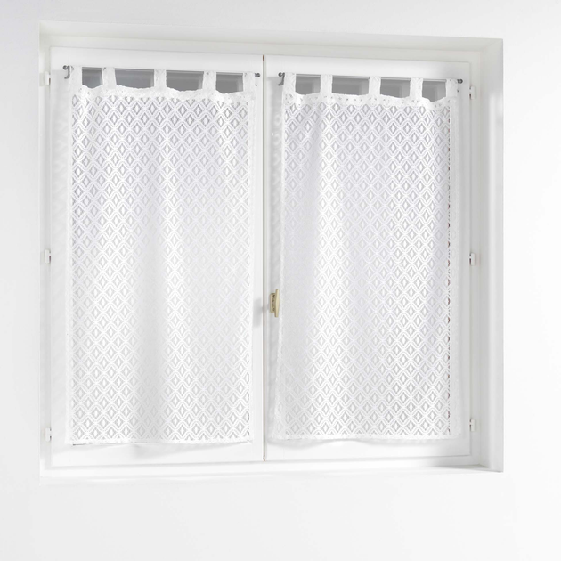 Zestaw firanek Douceur d'interieur Odilia na szelkach 60 x 160 cm biały 2 szt (ZES3574386275552) - obraz 3