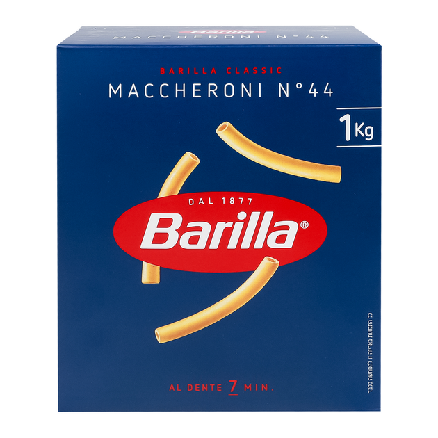 Макарони Barilla Maccheroni №44 1 кг - Фото 1 Макарони Barilla Maccheroni №44 1 кг - зображення 1