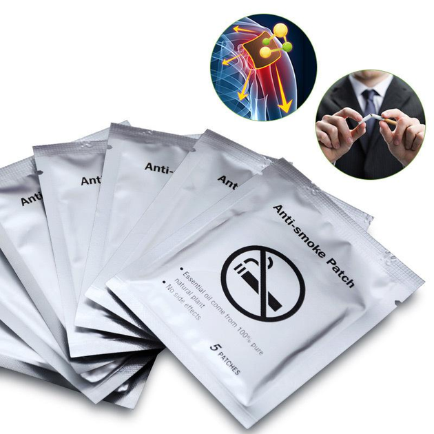 Пластирі від куріння Anti-smoke Patch 5 шт нікотиновий пластир для контролю нікотинової залежності - зображення 4