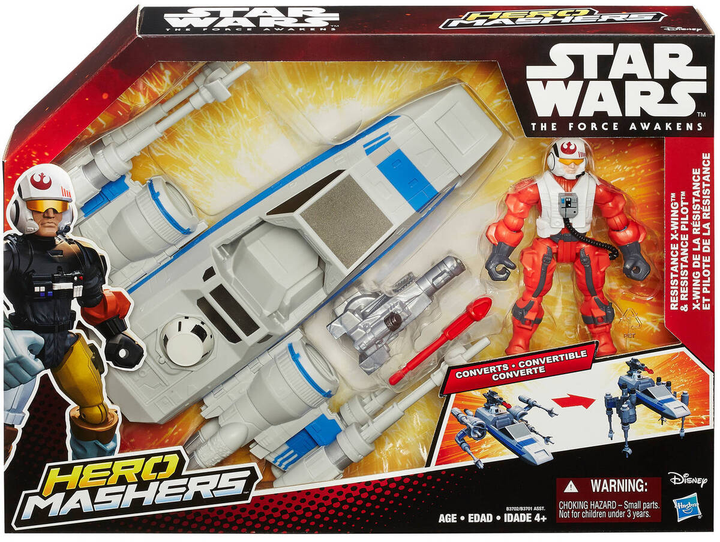 Figurka Hasbro Hero Mashers Star Wars The Force Awakens Resistance X-Wing & Pilot Resistance (B3702) (C42) (5010994908430) - obraz 2