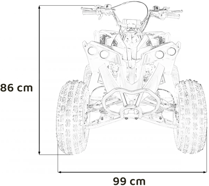 Квадроцикл Quad Ramiz бензиновий Renegade Hiperfect125CC Червоний (5903864941630) - зображення 12