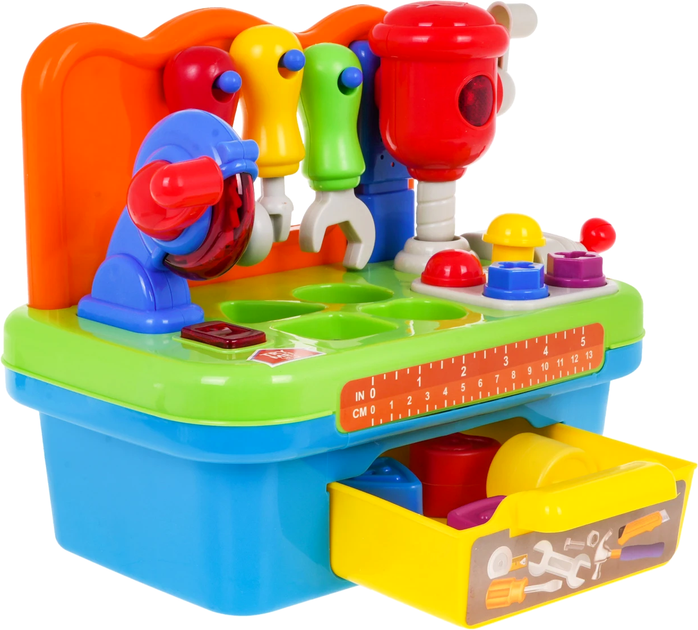 Multifunkcyjny Warsztat Sorter + Ruchome Narzędzia + Światła + Dźwięki + Akcesoria (5903864940183) - obraz 6