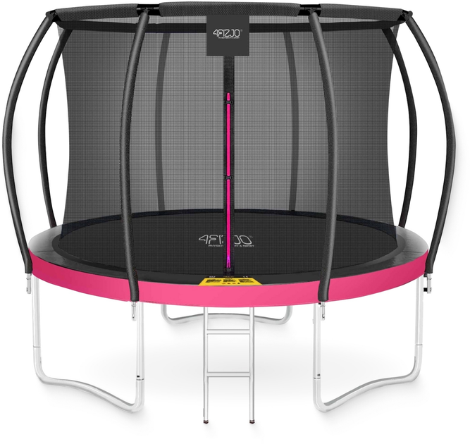 Батут із внутрішньою сіткою 4FIZJO PRO 10FT 312 см Black/Pink (P-5907739314604) - зображення 7