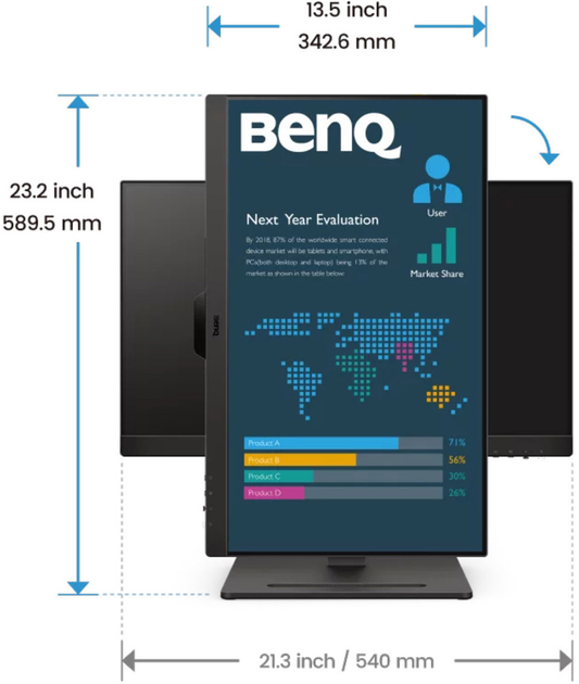 Монітор 23.8" BenQ BL2490T (9H.LMHLJ.LBE) - зображення 9