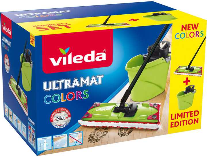 Швабра Vileda 158723 Ultramat Colors 2in1 Комплект Обмежена серія Зелено-чорна (4023103205185) - зображення 3
