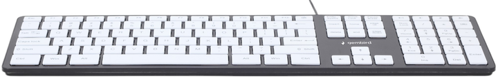 Мультимедійна клавіатура дротова Gembird KB-MCH-02-BKW Black/White (KB-MCH-02-BKW) - зображення 4