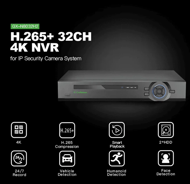 NVR IP Видеорегистратор G.Craftsman 32-канальный 8Мп (4K) Xmeye - изображение 2