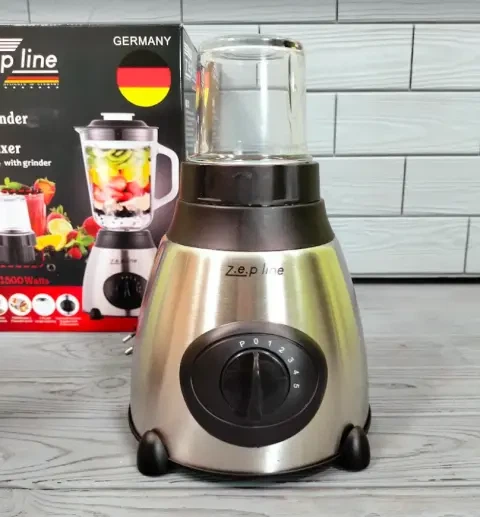 Блендер 1500W бытовой кухонный стационарный 1,5л с кофемолкой Zepline ZP-004 - изображение 2