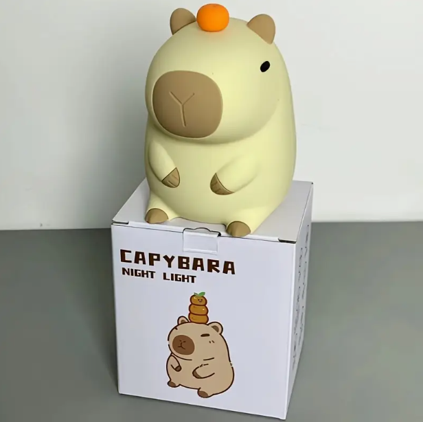 Ночник детский силиконовый Капибара (12 см) на аккумуляторе - изображение 4