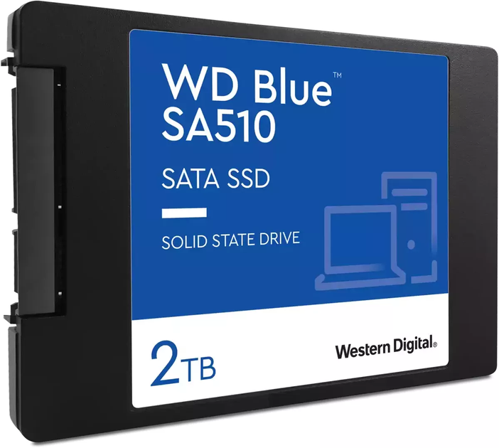 Твердотільний диск 2.5" 2TB Western Digital WD Blue SA510 (SATA 6Gb/s, 560/520MB/s) (WDS200T3B0A) - Фото 1 Твердотільний диск 2.5" 2TB Western Digital WD Blue SA510 (SATA 6Gb/s, 560/520MB/s) (WDS200T3B0A) - зображення 1