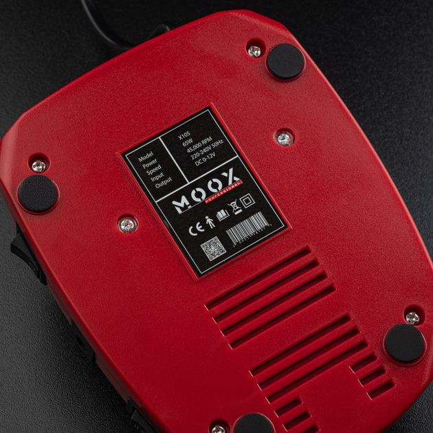 Фрезер Мокс X105 (Червоний) на 45 000 об./хв і 65W. для манікюру та педикюру - зображення 6