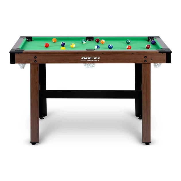 Більярдний стіл 122 х 61 х 76 см Neo-sport NS-807 темно-коричневий - Фото 3 Більярдний стіл 122 х 61 х 76 см Neo-sport NS-807 темно-коричневий - изображение 3