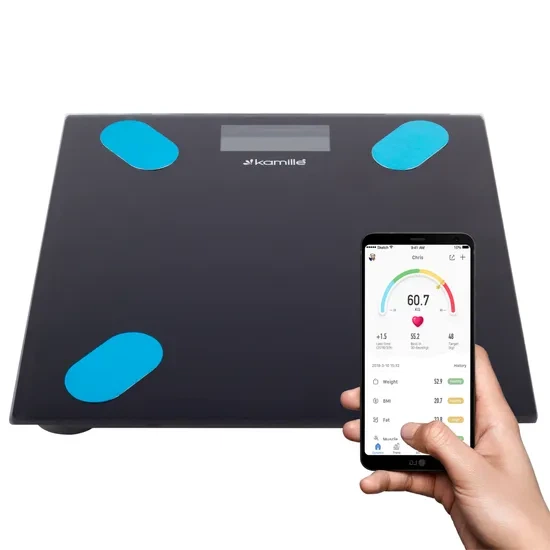 Весы smart напольные электронные Kamille 28*28*2,5cm - изображение 2