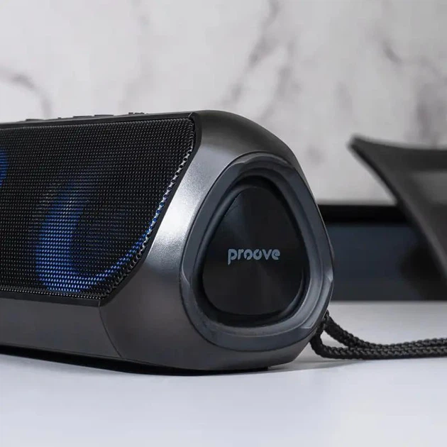Портативна Бездротова Bluetooth колонка Proove Third Element IPX6 Black |BT5.0, Type-C/AUX/TF, 20W, TWS, 8h, 5200mah|Black - зображення 5
