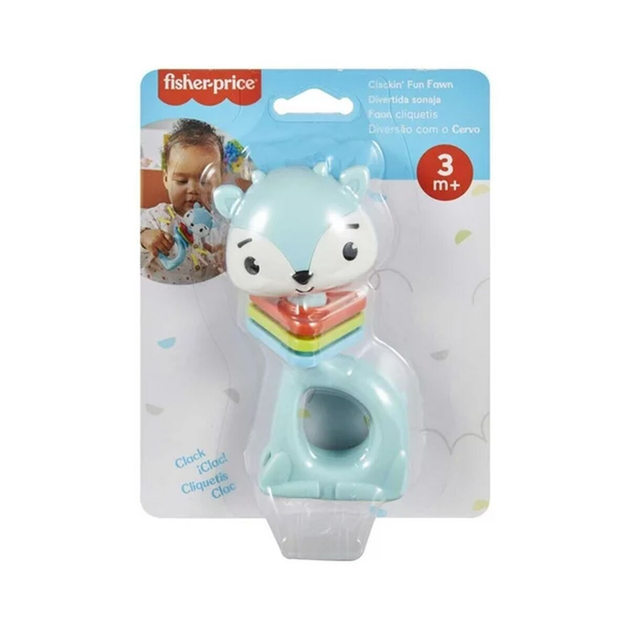 Grzechotka Fisher-Price Klekoczšcy Jelonek HJW11/HKD68 (194735101511) - obraz 1