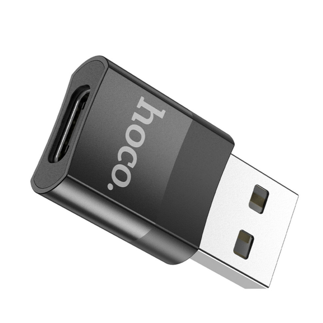 Адаптер HOCO UA17 USB Male to Type-C female USB2.0 adapter Black (6931474762009) - изображение 6