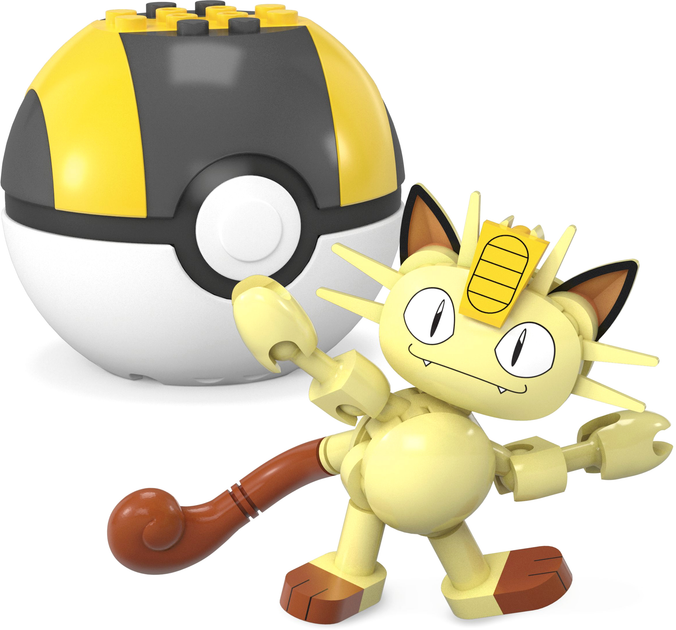 Фігурка Mattel Mega Pokemon Pokeball Bulbazaur + Meowth JCR82 (194735275342) - зображення 3