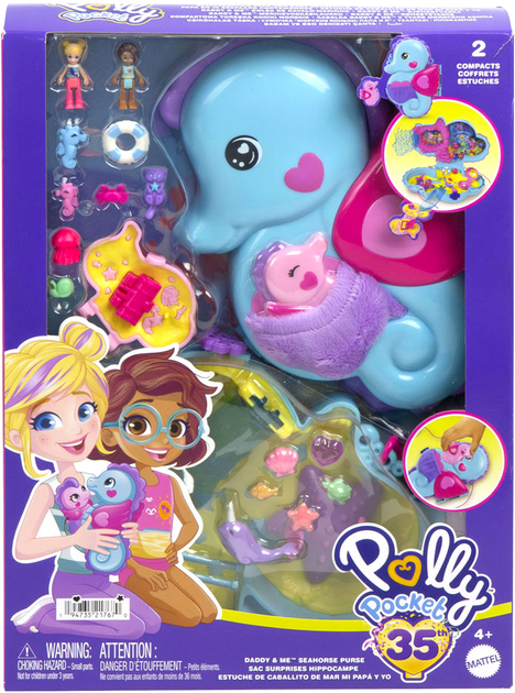 Ігровий набір Polly Pocket Сумка з морськими кониками HWP03 (194735217670) - зображення 1