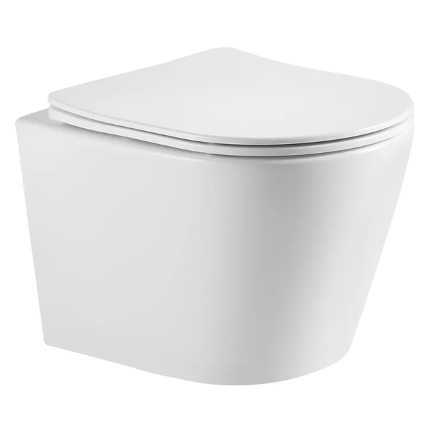 Унітаз підвісний Mixxus BEVEL-0302-R 520x360x365mm, система змиву RIMLESS (MI6709) - Фото 1 Унітаз підвісний Mixxus BEVEL-0302-R 520x360x365mm, система змиву RIMLESS (MI6709) - изображение 1