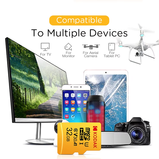 Карта памяти MicroSDXC Kodak U3 A1 Class 10 128Gb - изображение 6