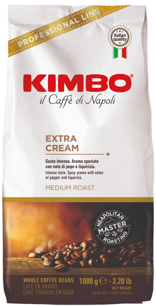 Kawa ziarnista Kimbo Extra Cream 1 kg (8002200140014) - obraz 1