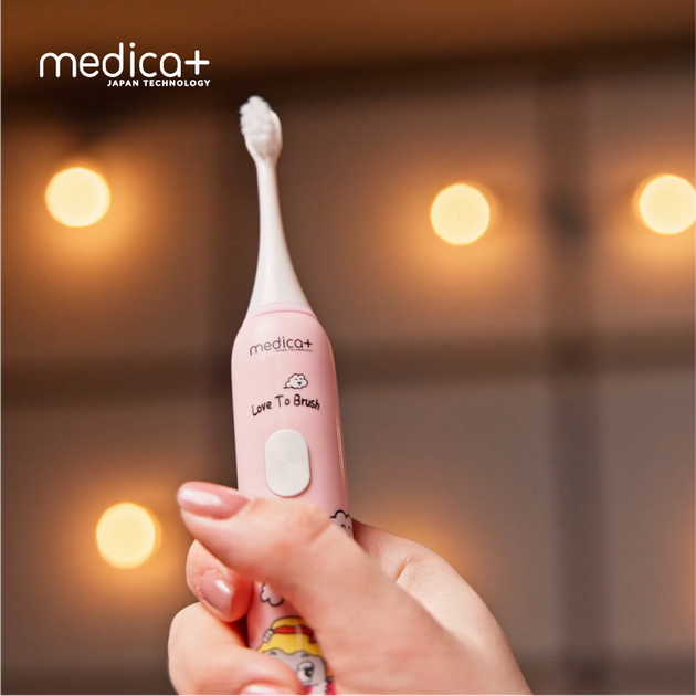 Звукова зубна щітка MEDICA+ KidsBrush 7.0 PINK (Японія) + Насадки (4 шт) - зображення 6