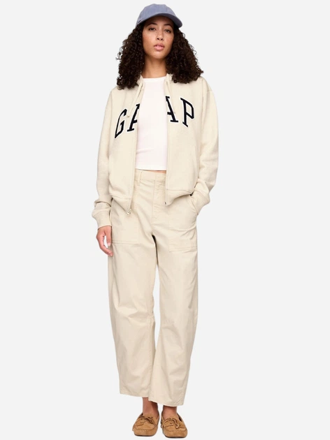 Толстовка на блискавці з капюшоном жіноча GAP 831200-03 S Пшенична (1200138849819) - зображення 3