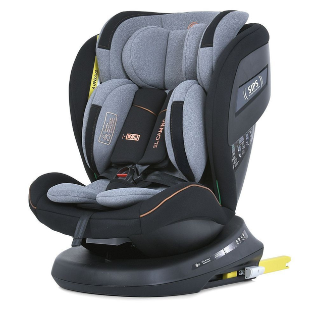 Автокресло универсальное детское El Camino ME 1117 I-CON Melange Ultimate Gray - изображение 1