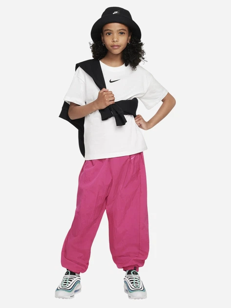 Дитяча футболка для дівчинки Nike G Nsw Tee Boy Essntl Lbr FZ5539-100 134-140 см (M) Біла (197596627817) - зображення 3