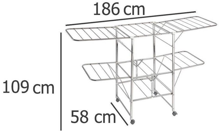Suszarka do bielizny Maximex Mobile rozkładana 2-poziomowa (4008838302439) - obraz 7