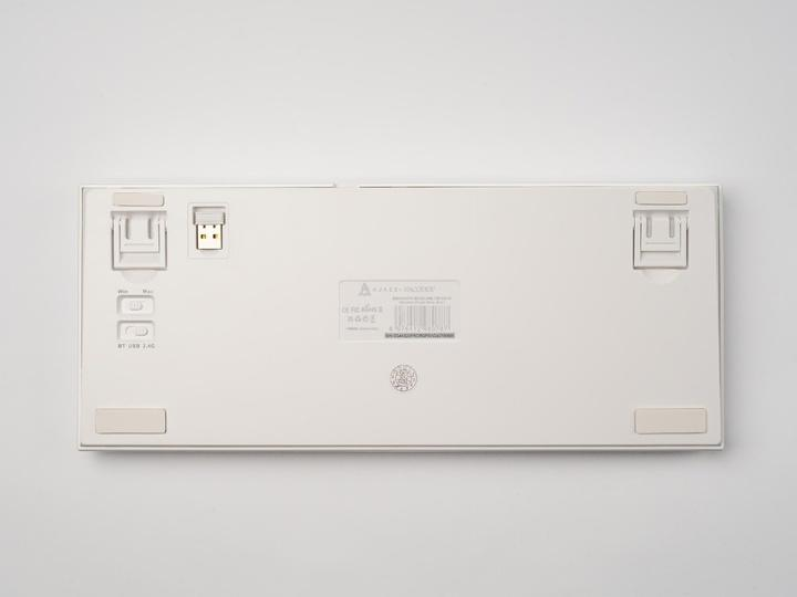 Клавіатура механічна бездротова Ajazz Ak820 PRO + наліпки укр. розкладки, Gift swich, RGB-підсвітка та підтримка HOT-SWAP, біло-фіолетова - зображення 8