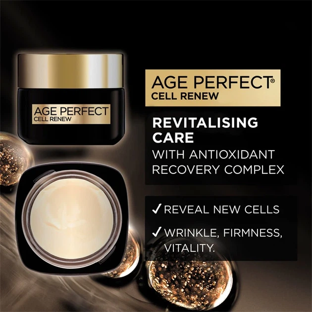 Крем для лица L'Oreal Paris Age Perfect Cell Renew от морщин 50 мл (3600524013462) - Фото 3 Крем для лица L'Oreal Paris Age Perfect Cell Renew от морщин 50 мл (3600524013462) - изображение 3