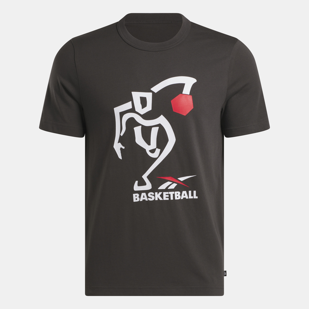 Футболка бавовняна довга чоловіча Reebok Gs Hs Attack Tee 100218839 M Темно-сіра (1200161542206) - зображення 4