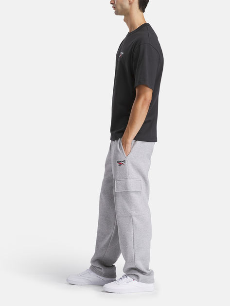 Футболка бавовняна довга чоловіча Reebok Gs Hs Shaq Logo Tee 100218843 M Чорна (1200161542442) - зображення 3