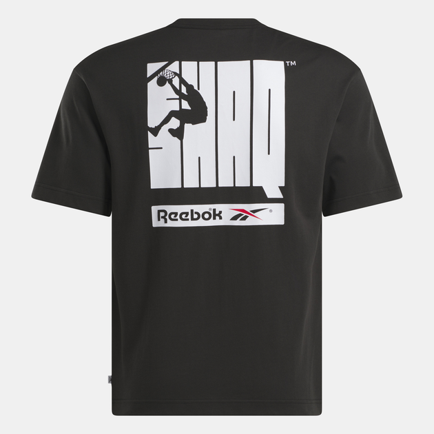 Футболка бавовняна довга чоловіча Reebok Gs Hs Shaq Logo Tee 100218843 S Чорна (1200161542435) - зображення 5