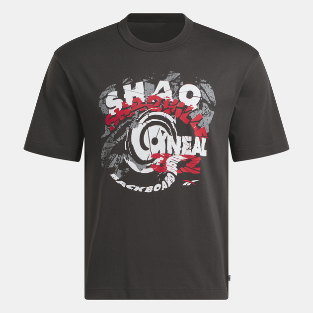 Футболка бавовняна довга чоловіча Reebok Gs Hs Shaq Spiral Tee 100218842 M Темно-сіра (1200161542381) - зображення 4